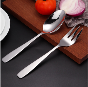 DFU237 Vente en gros et stock de grandes cuillères de service et de fourchettes à 3 dents avec logo personnalisé. - Product Image 2