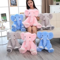 Peluche éléphant mignonne, jouet en peluche doux et grand format pour bébé, enfants, cadeau d'anniversaire, de Noël, décoration de chambre d'enfant
