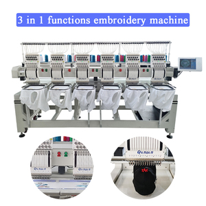 เครื่องปักคอมพิวเตอร์อัตโนมัติแบบมัลติฟังก์ชั่นใหม่ 6-8 หัว พร้อมมอเตอร์ 1200 รอบต่อนาที 12/15 เข็ม - Product Image 3