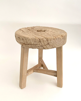 Tables Basses Naturelles Rustiques en Bois de Style Antique Fait à la Main Vintage Traditionnel Reclaimé Orme