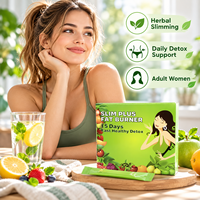 Complément alimentaire brûleur de graisse OEM Herbal Slim Plus, cure détox de 15 jours, comprimés pour la gestion du poids pour femmes adultes, marque privée