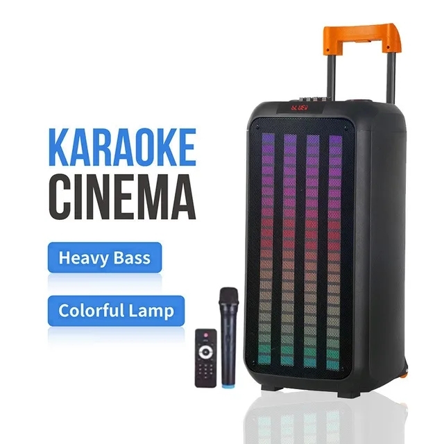 Ndr 1098 Rechargeable Party Speakers Dj Big Trolley Karaoke Singing Machine Subwoofer Bt Wireless Speaker With Microphone