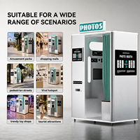 Machine Photo Booth Vintage Moderne avec Caméra IA pour Promotion en Centre Commercial, Événements de Marque et Services de Location