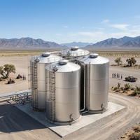 Tanque de Almacenamiento Vertical de Acero Inoxidable 304/316 de Gran Capacidad, 10-30 Toneladas, para Almacenamiento de Líquidos Químicos, Venta al Por Mayor de Fábrica, ODM OEM