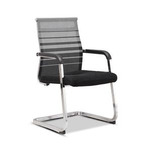 Mobiliário De Escritório Design Tradicional Malha Pano Encosto Galvanizado <span class=keywords><strong>Metal</strong></span> Frame Bow Leg Sala De Espera Cadeira De Reunião - Product Image 5