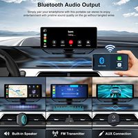 Layar Carplay 10,26 Inci 2.5D IPS Full Touch Mendukung Wireless Apple Carplay dan Android Auto dengan Dash Cam dan Kamera Mundur 2k