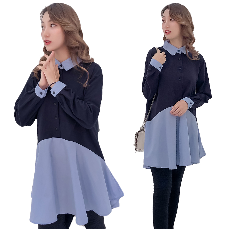Elegant Long Sleeve Maternity Dress for Pregnant Women - Plus Size Formal  Wear for Office & Evening Events