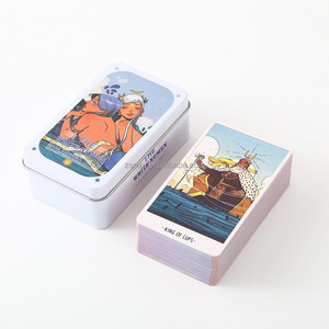 HANAHIN Baraja de Cartas del Tarot con Lámina Dorada, Estuche de Hierro de Lujo, Impresión a Todo Color, Cartas de Oráculo Portátiles, Guía para Fiestas Familiares - Product Image 4
