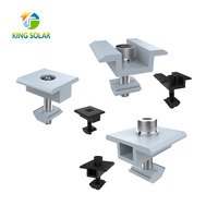 Accessoires de montage solaire KINGSOLAR, pinces de fixation intermédiaires avec clip de mise à la terre, fournisseur CE ISO OEM