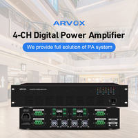 Amplificateur de puissance audio professionnel 240W 4 canaux 2U classe D en aluminium 4 ~ 16 ohms à impédance pour l'expansion de zone