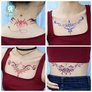 2025 ultimi <span class=keywords><strong>tatuaggi</strong></span> temporanei colorati realistici Body Art fiore spalla collo succube vita clavicola <span class=keywords><strong>tatuaggi</strong></span> temporanei - Product Image 5