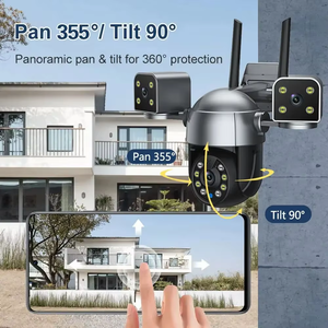 NEW Three Lens 6MP <strong>Motion</strong> <strong>Detection</strong> Night Vision Smart Black Outdoor Waterproof Ptz Cctv Home Security Wireless <strong>Wifi</strong> <strong>Ip</strong> <strong>Camera</strong> - Product Image 2