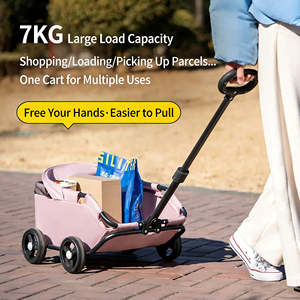Nouvelle poussette pliable légère pour petits animaux, chariot pour chiens et chats, pour petits chiens, chats, Teddy, bébés, 4 roues - Product Image 4