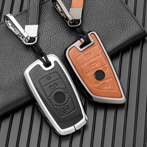 Custodia per chiave per auto in pelle di metallo personalizzata compatibile con <span class=keywords><strong>BMW</strong></span> X3 X5 X4 IX I4 serie serie 3 serie 330i 228i 430i XDrive serie 5 - Product Image 2