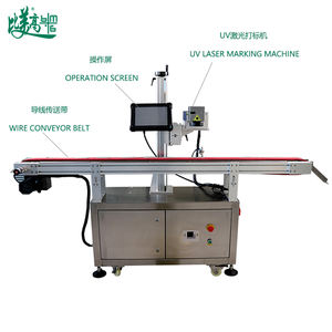 Machine de marquage laser UV Bande transporteuse à fil Crayons à sourcils Mascaras Stylos plume Petits produits cylindriques Plans de marquage - Product Image 2