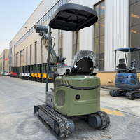 Mini-excavatrice compacte pour démolition et concassage en intérieur, petite excavatrice pour travaux d'ingénierie municipale, micro-excavatrice pour fossés