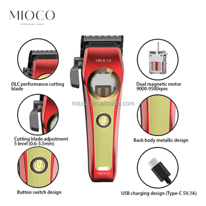 MIOCO M9650 Motor magnético recargable eléctrico cortadora de pelo USB carga rápida DLC hoja de corte interruptor de botón 9000-9500rpm - Product Image 4