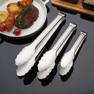 Eco Friendly Safe New Style Kitchen Accessories Bread Clip Food <b>Tong</b> Stainless Steel 304 Silver <b>Serving</b> - Product Image 2
