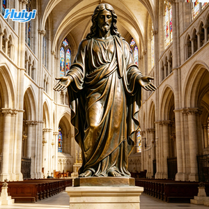 Estatua de Jesucristo de Bronce Fundido a Tamaño Real, Escultura Religiosa Cristiana Moderna para Decoración de Jardín, Iglesia o Exteriores - Product Image 2