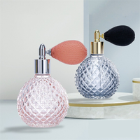 Emballage personnalisé 100ml Bouteille ronde vide en verre de luxe pour atomiseur de parfum vintage en cristal