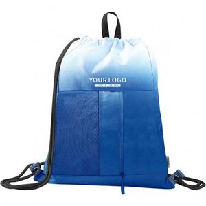 2025 New Fashion Free Design Extra Large Capacity Polyester Drawstring Bag Custom Logo for Pink Drawstring Cinch <b>Shopping</b> Bag - Product Image 4