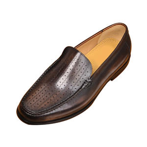 Chaussures Derby en cuir de vache véritable avec semelle amortissante et insert en maille respirante, chaussures décontractées pour homme, chaussures de bureau - Product Image 2