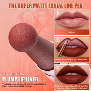 Delineador de Labios de Precisión Sedoso, Lápiz Mate Impermeable, Delineador de Labios Mineral Aterciopelado para Maquillaje Diario - Product Image 5