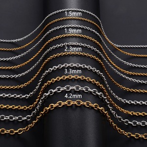 Collier Rolo Basique en Acier Inoxydable, Chaîne à Maillons Ronds pour Hommes et Femmes, Couleur Argent et Or, Collier Minimaliste, Bijou en Métal, Cadeau - Product Image 4