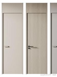 Precio bajo de fábrica Muebles modernos sin pintar Película de PVC Puerta de tablero de madera contrachapada OBS con manija de metal para protección de la privacidad