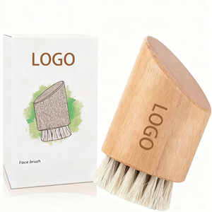 Cepillo <span class=keywords><strong>Facial</strong></span> de Madera de Haya Suave con Logotipo Personalizado, Exfoliante Seco para Limpieza <span class=keywords><strong>Facial</strong></span> o de Uñas, Cerdas Naturales, Baño <span class=keywords><strong>Facial</strong></span>, Masaje Exfoliante Seco - Product Image 1