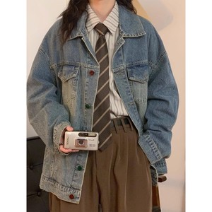 2025 automne et hiver femmes décontracté Denim veste nouveau lâche américain rétro Design avec bouton lavé Style manteau - Product Image 3