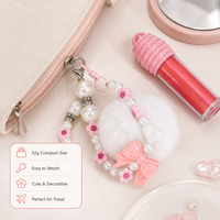 Gloss à lèvres Kawaii OEM/ODM avec pendentif en fourrure, finition nacrée, personnalisation par sérigraphie, marque privée