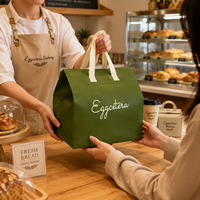 Sac isotherme jetable non tissé avec doublure thermique en feuille d'aluminium pour l'emballage à emporter du café, du lait, du thé, des gâteaux et des pizzas