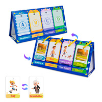 Cartes éducatives de bureau pour enfants de 3 à 6 ans, cartes de reconnaissance des images et des textes pour l'éveil précoce et la communication parent-enfant