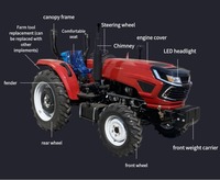 Motoculteur rotatif à quatre roues pour tracteur à roues de 80 CV, machine agricole personnalisable