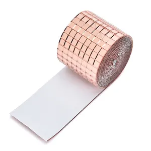 Auto-adhésif acrylique artisanat <span class=keywords><strong>Mini</strong></span> miroirs carreaux de mosaïque <span class=keywords><strong>Stickers</strong></span> <span class=keywords><strong>muraux</strong></span> salle de bain décor à la maison boule Disco bricolage verre miroir autocollants - Product Image 3