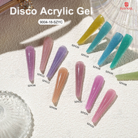 Gel de construction pour ongles en 12 couleurs, gel dur pour extension, lampe UV, gel acrylique longue durée, gel pour ongles disco
