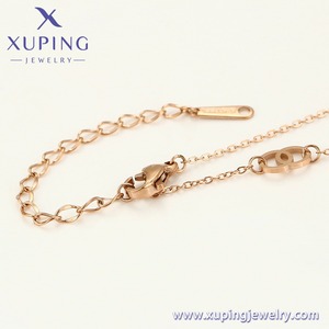 A00537790 XUPING Collana con Ciondolo in Acciaio Inossidabile Placcato Oro Rosa 14K con Testo "L'AVEUGLE PAR <span class=keywords><strong>AMOUR</strong></span>" Gioielli alla Moda - Product Image 6