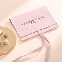 Pochette de rangement pour bijoux en microfibre écologique, logo personnalisable, options multicolores, emballage de luxe pour la présentation de bijoux