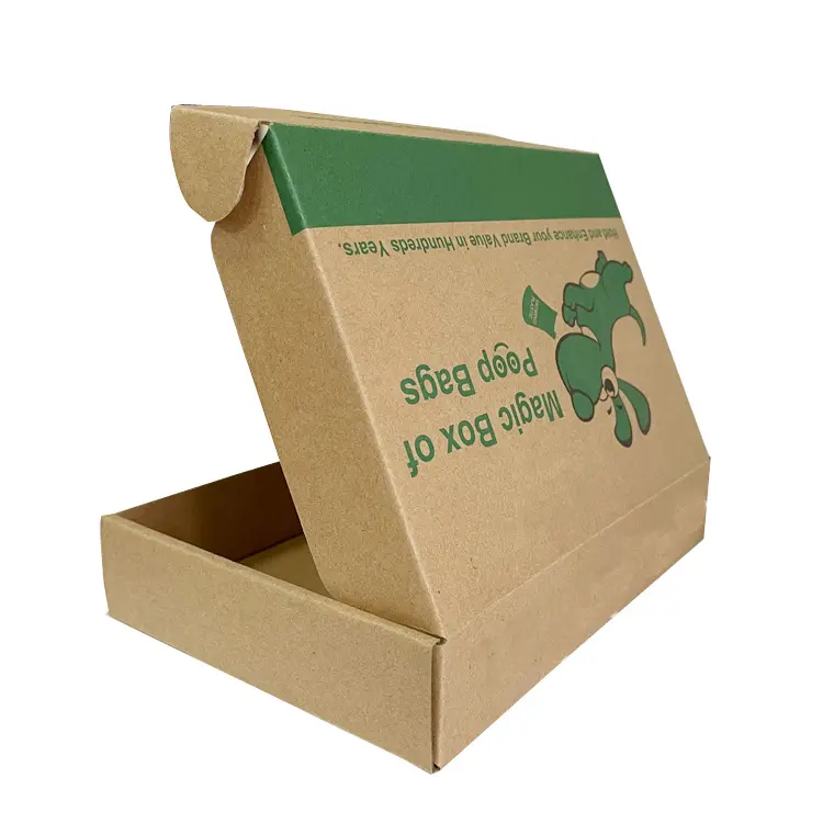 100% Recyclable eco-friendly natural brown kraft corrugated 3 layer E flute carton cardboard shipping mailer box wholesale