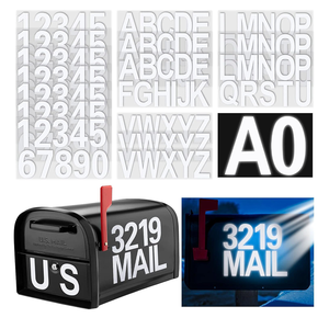 Tùy Chỉnh In Chuyển Sticker Trắng Số Và Chữ Phản Quang Dán Cho Bên Ngoài Hộp Thư Sử Dụng - Product Image 2