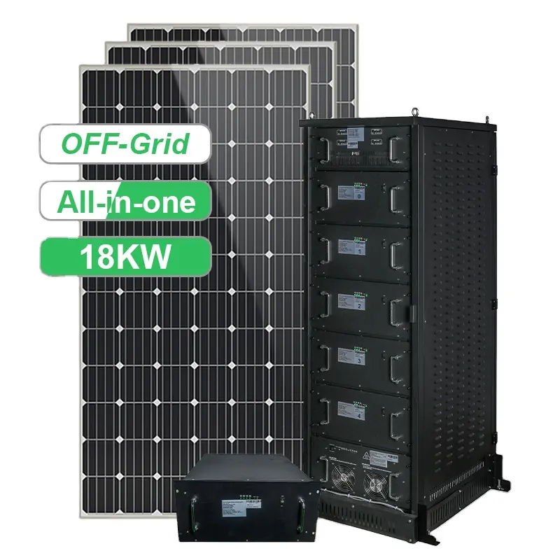 Sistema de energia solar, fora da grade híbrida 1kw 2kw 5kw 8kw 10kw 12kw 15kw 18kw do armazenamento sistema de energia solar com baterias lifepo4