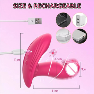 Stimulateur sexuel vibrant et oscillant commandé par application, en forme de papillon, pour clitoris, <span class=keywords><strong>anus</strong></span> et point G, vibromasseur culotte pour femmes - Product Image 4