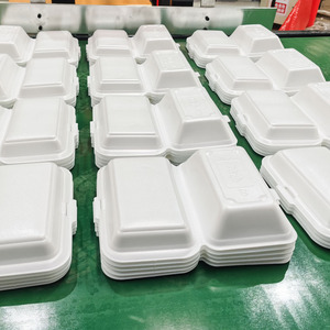 disposable thermocol polystyrene food container lunch box dishes take away box making foam tray making machine