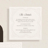 Invitaciones de Boda con Diseño en Relieve Tipo Encaje, Juego de Papelería Moderna con Impresión Tipográfica, Relieve Ciego, Invitaciones Elegantes y Modernas