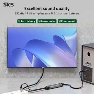 <span class=keywords><strong>Cable</strong></span> <span class=keywords><strong>de</strong></span> Audio Óptico TOSLINK 3 en 1 USB a AUX <span class=keywords><strong>de</strong></span> 3.5mm con Amplificador para TV, <span class=keywords><strong>Barra</strong></span> <span class=keywords><strong>de</strong></span> <span class=keywords><strong>Sonido</strong></span> y Juegos - Product Image 2