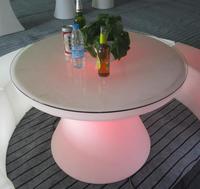 Table LED en PE moulé par rotation, fabrication directe, 16 couleurs changeantes, barre lumineuse, télécommande 24 touches, 60x50cm, batterie 2000mAh