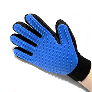 ถุงมือกำจัดขนสัตว์เลี้ยงอิมีอา 9 สีฟ้า เครื่องมือนวดสำหรับสุนัขและแมว - Product Image 5
