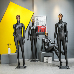 Vêtements de luxe en fibre de verre femmes Mannequins assis support fibre de verre corps complet noir mat Mannequins femme pour vêtements - Product Image 5