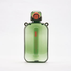 Transparent 750ml Plastic Rectangular Sports <strong>Water</strong> <strong>Bottle</strong> With Backpack Rope Sports <strong>Water</strong> <strong>Bottle</strong> - Product Image 1